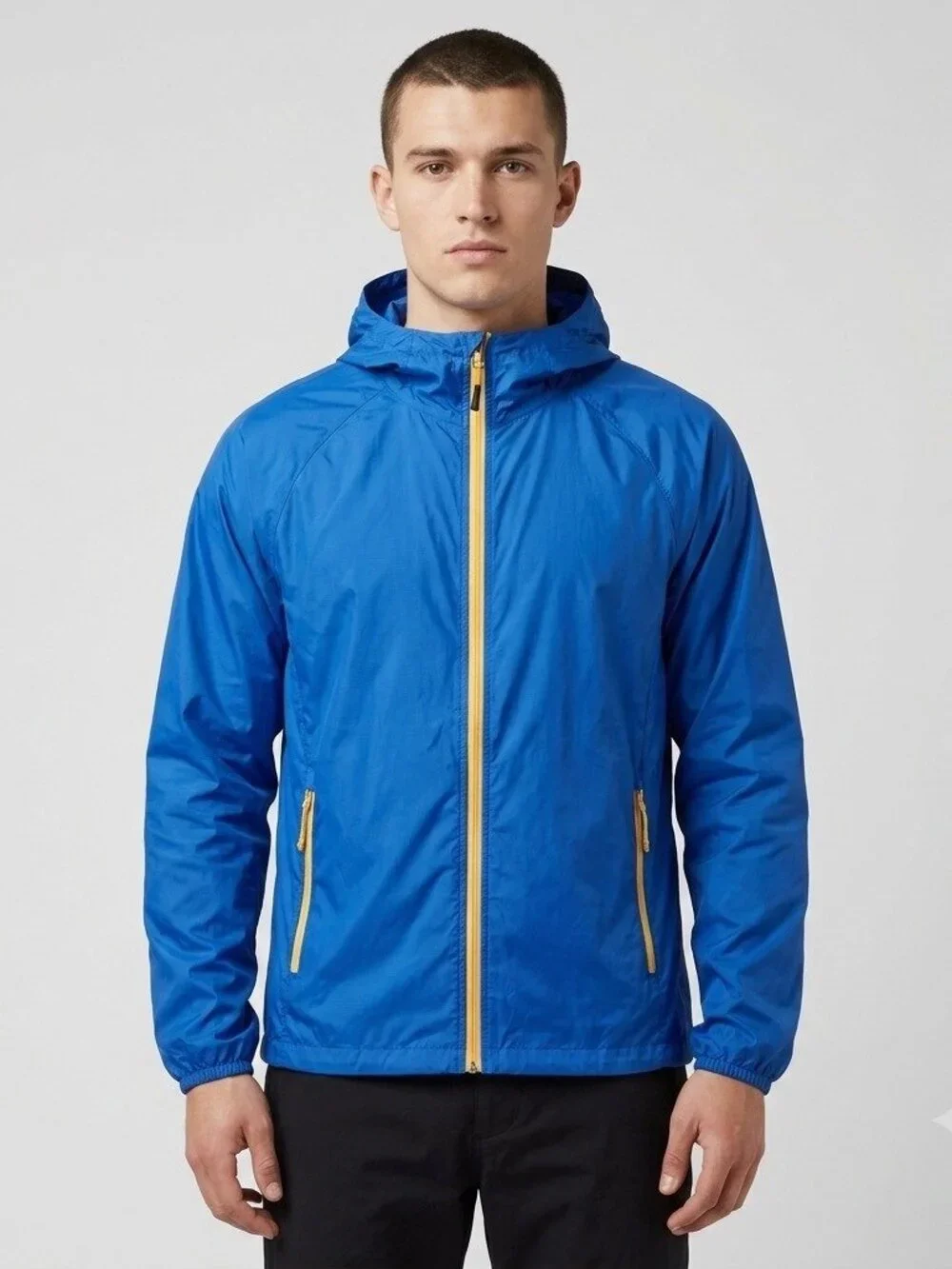 TNF The North Face Full Zip Windbreaker Jacket Men's M Blue Lightweight Gorpcore